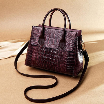 Adila Croc-effect Pu Leather Tote Bag - Virago Wear - Accessories, Handbags - Handbags