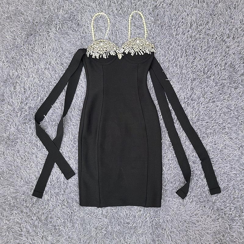 Antonella Pearl Slip Bandage Dress - Virago Wear - Dresses, Midi Dress - Dresses
