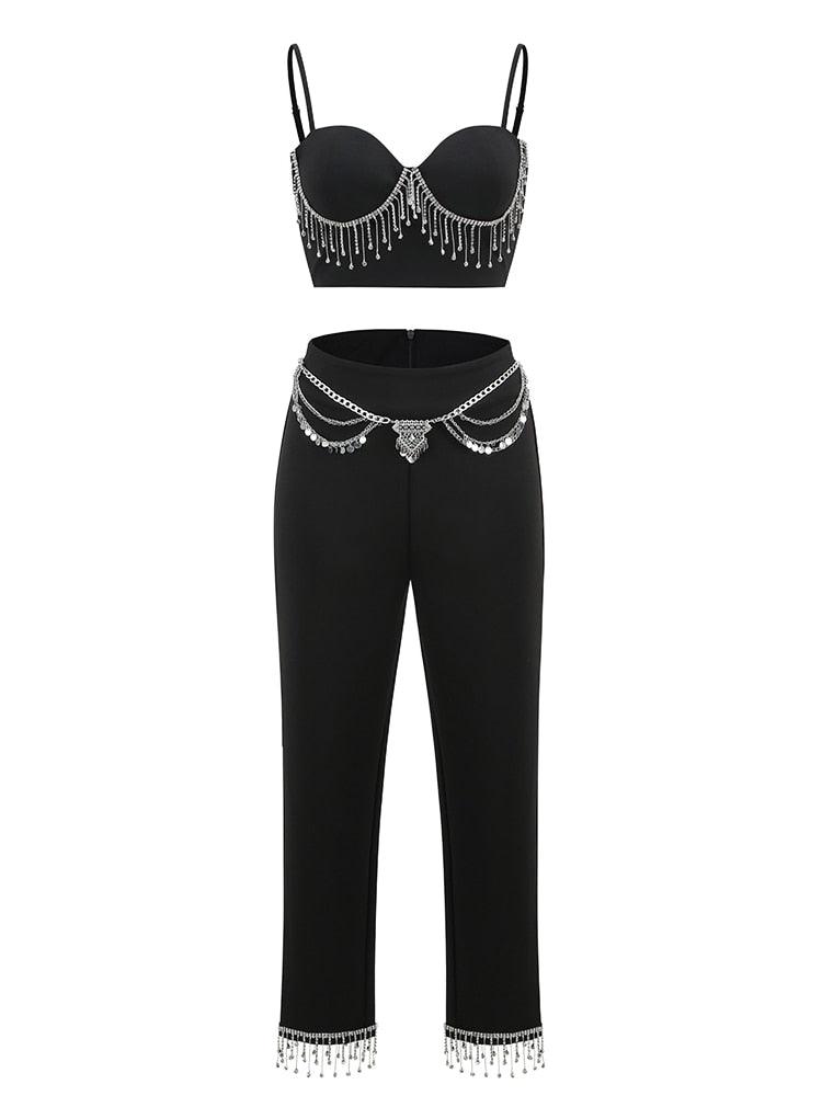 Becky Crystal Diamond Set - Virago Wear - Outfit Sets, Sets - Outfit Sets