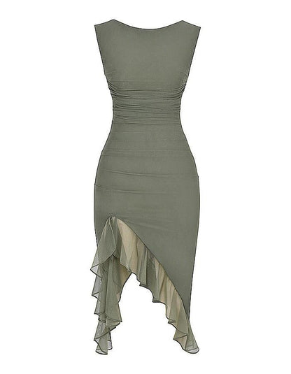 Carmen Ruffle Sleeveless Mini Dress - Virago Wear - Dresses, Mini Dress, New arrivals - Dresses