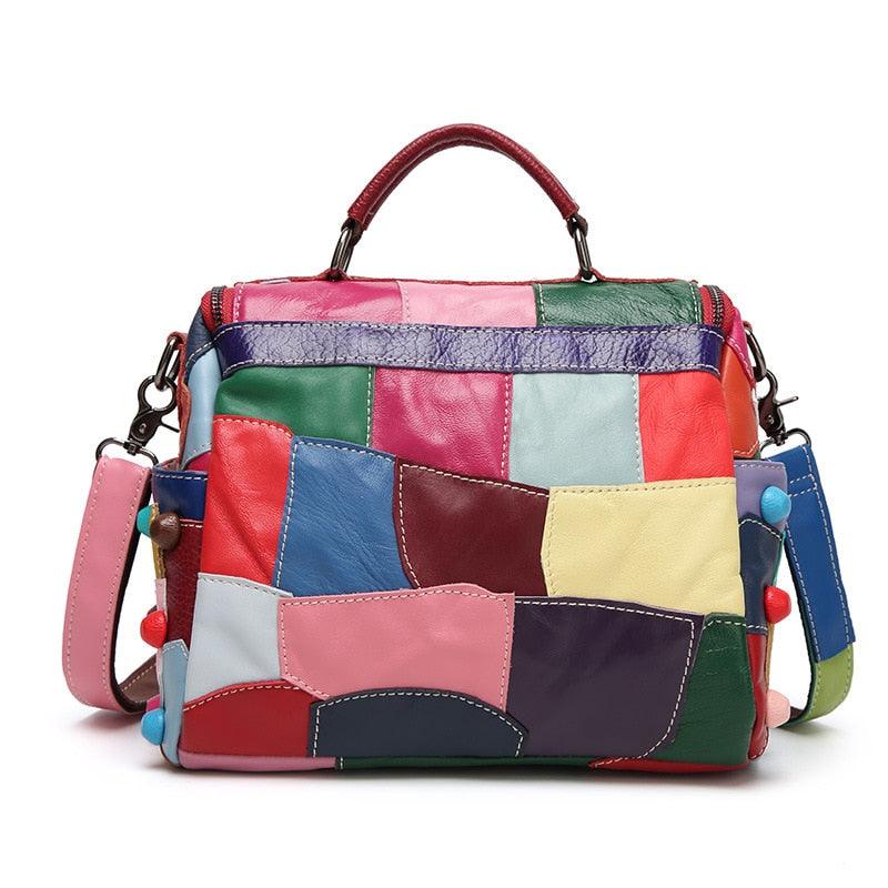 Farid Patchwork Leather Tote Bag - Virago Wear - Accessories, Handbags - Handbags