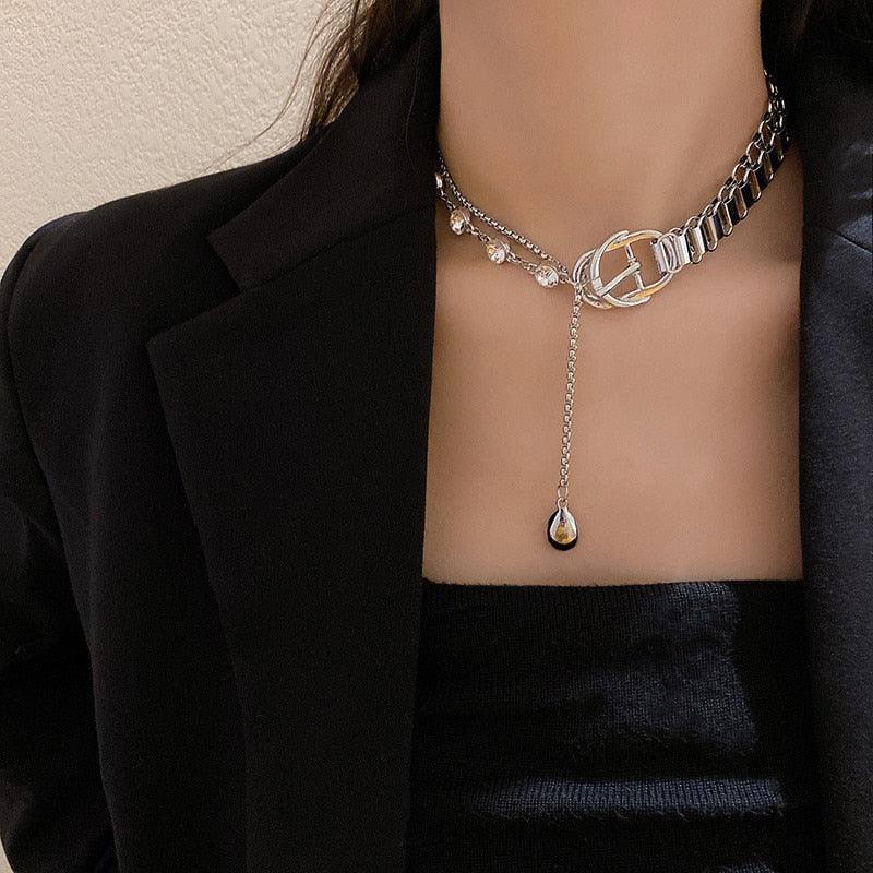 Heather Crystal Choker Necklace - Virago Wear - Accessories, Necklaces - Necklaces