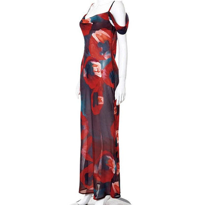 Ivette Sheer Maxi Dress - Virago Wear - Dresses, Maxi Dress, Sunset - Dresses