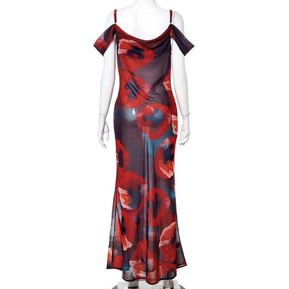 Ivette Sheer Maxi Dress - Virago Wear - Dresses, Maxi Dress, Sunset - Dresses