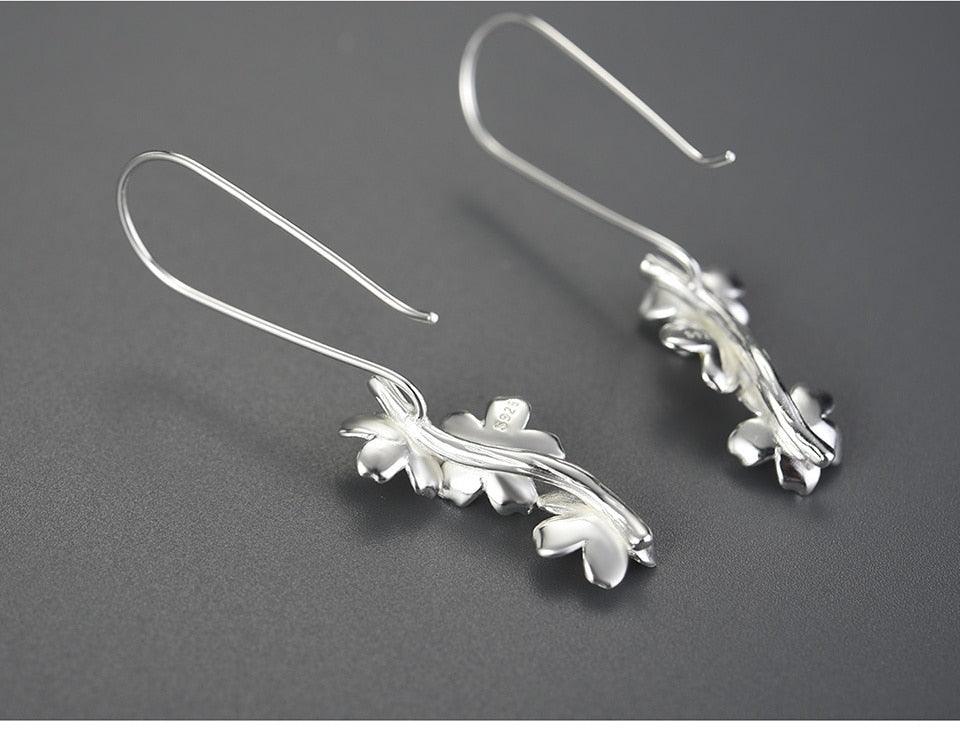Jasmine Flowers Triple Drop Earrings - Virago Wear - Accessories, Earrings, Sterling Silver - Earrings