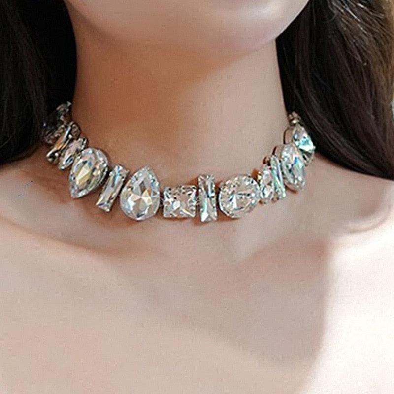 Lilybeth Crystal Choker Necklace - Virago Wear - Accessories, Necklaces - Necklaces