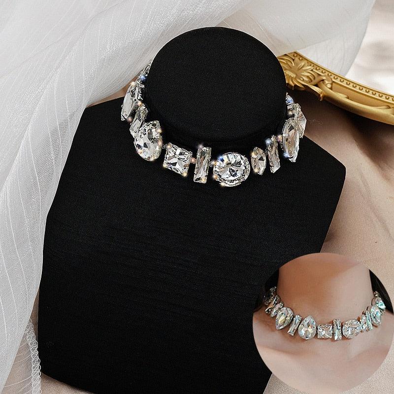 Lilybeth Crystal Choker Necklace - Virago Wear - Accessories, Necklaces - Necklaces
