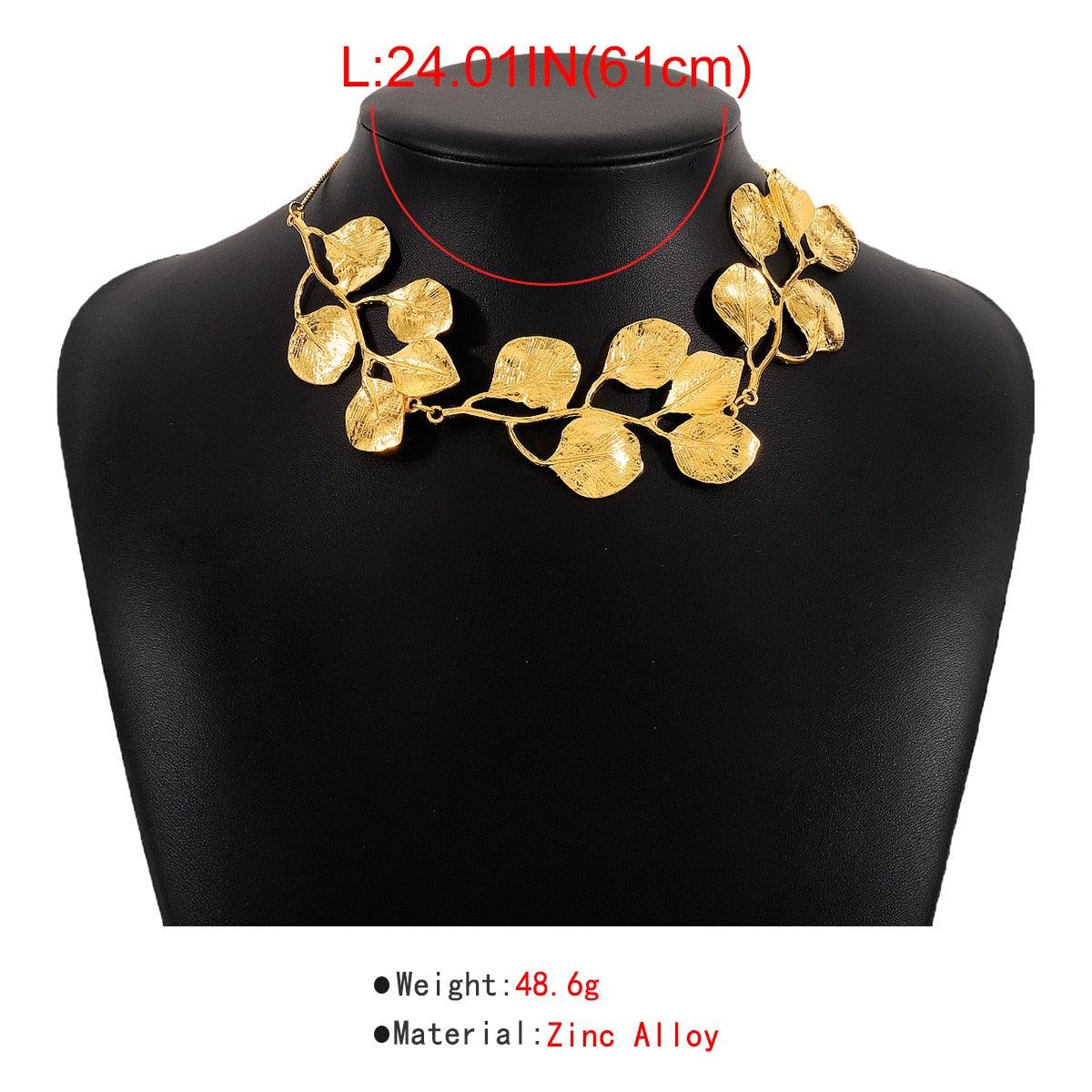 Naomi Leaf Pendant Necklace - Virago Wear - Accessories, Necklaces - Necklaces